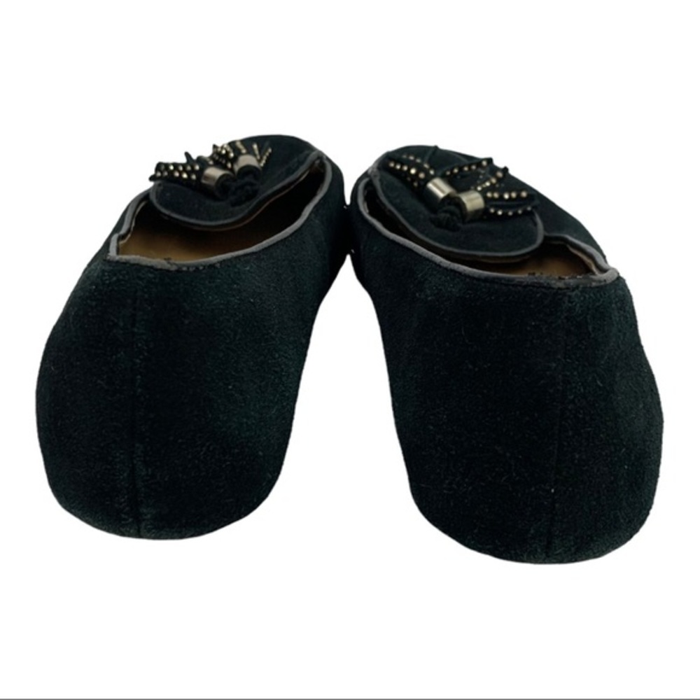 Talbots Black Suede Gold Studded Tassel Loafers Flats Women’s Size 7.5 - Picture 7 of 10